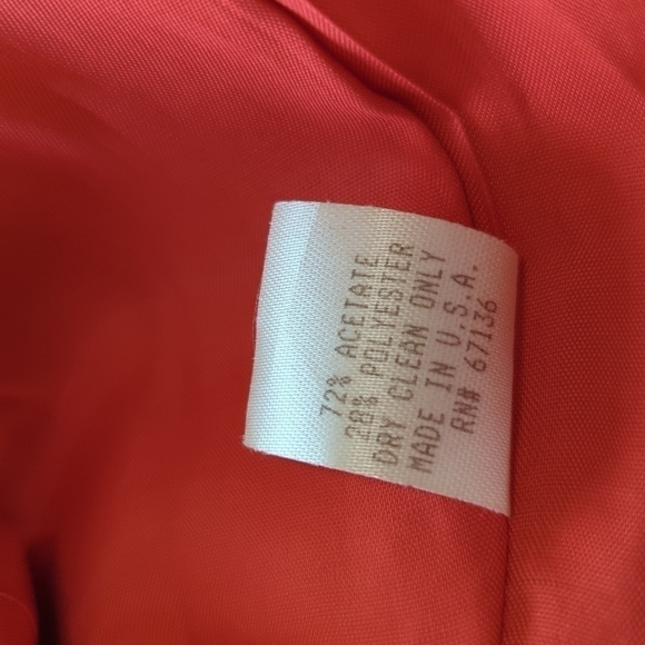 YL by Yair Vintage Sheath Cut out Bow Dress Red 6 retro mod preppy 90s 2000s - Picture 11 of 12